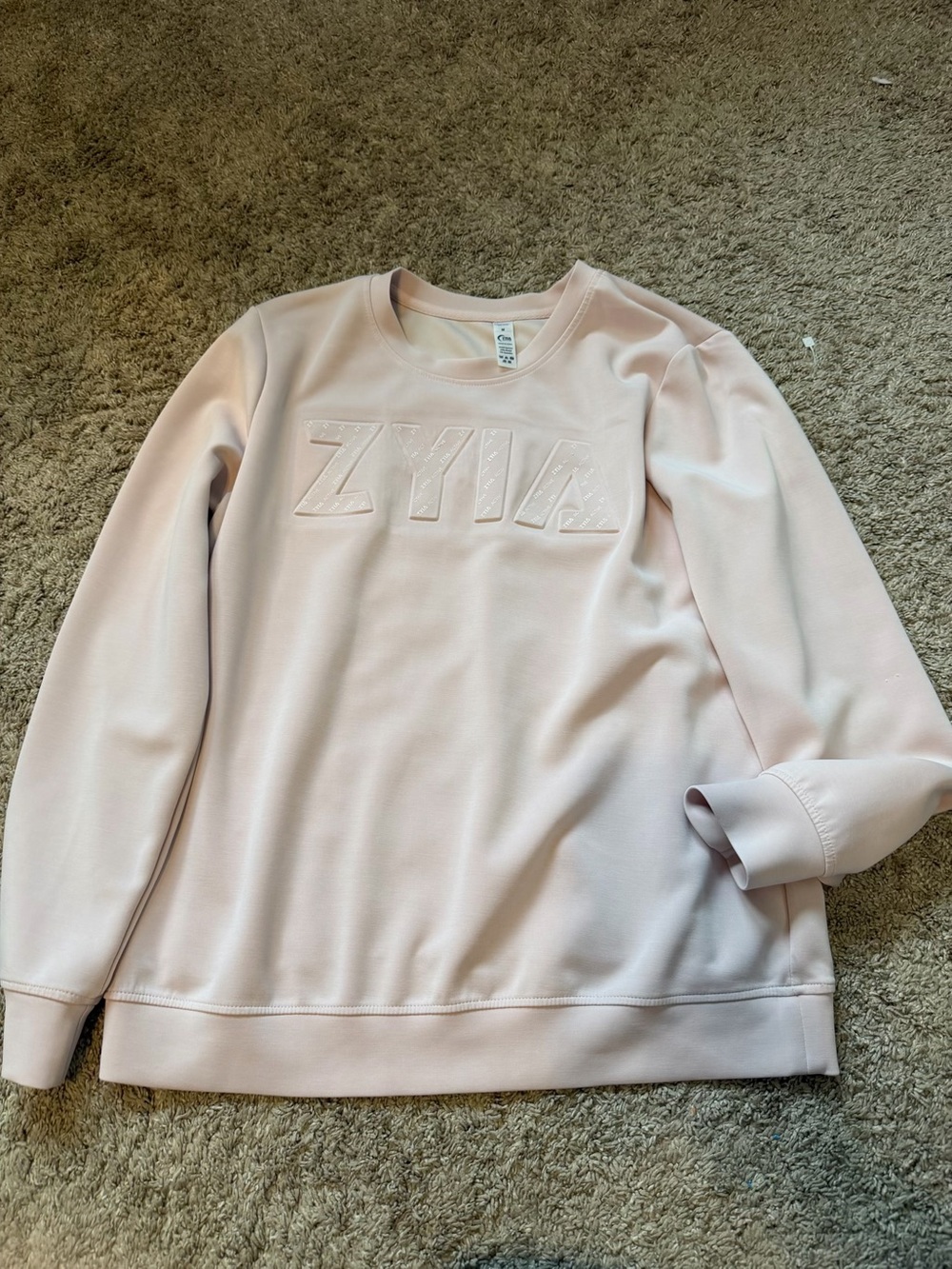 ZYIA Light Pink Women's Crewneck Sweatshirt